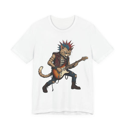 PunkCat - Punk Rock Cat Guitar T-Shirt