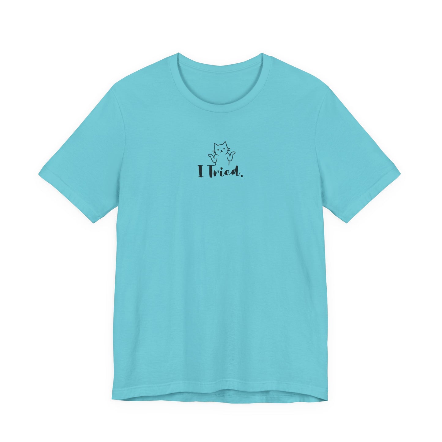 VOID - Cute Cat "I Tried." Minimalist Graphic Tee