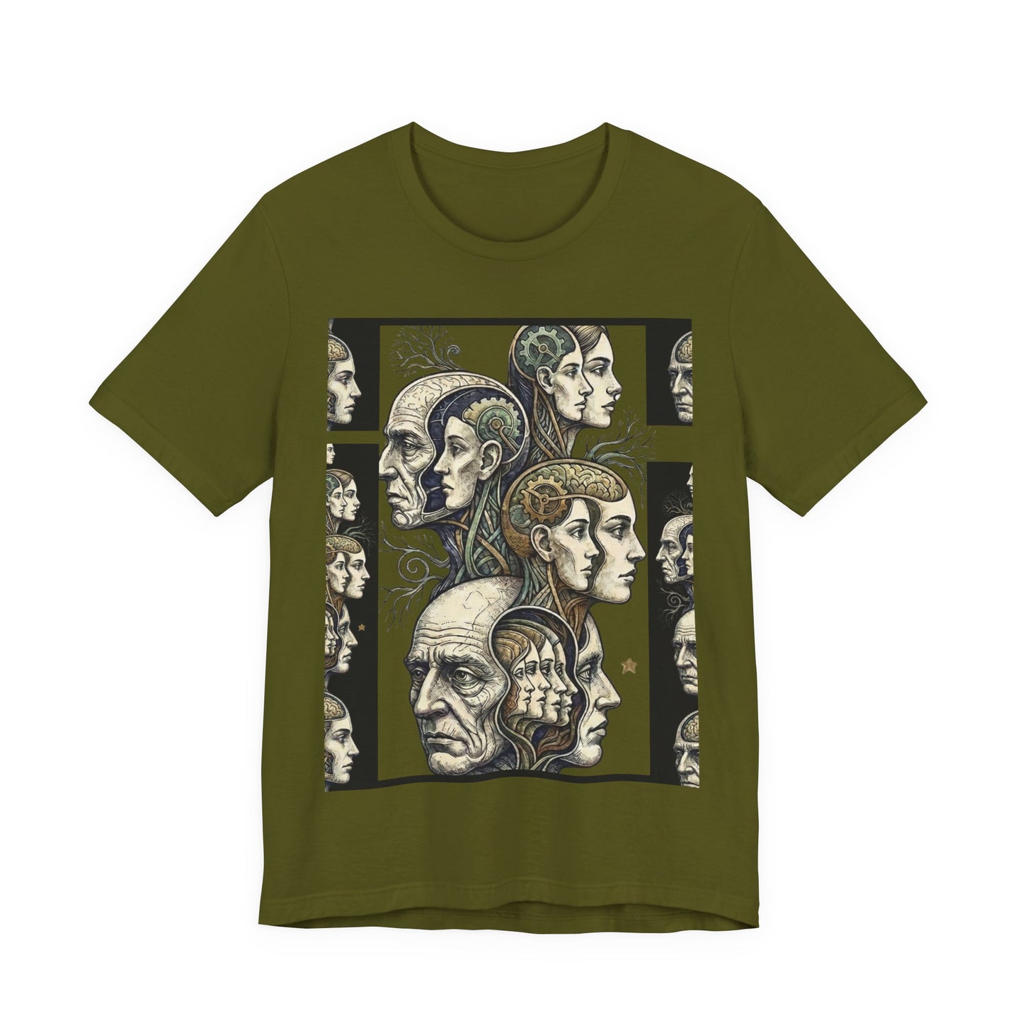 Family Of Thought - "Hearing Voices" - Human Mind Anatomy Tee — Vintage Phrenology Art T‑Shirt