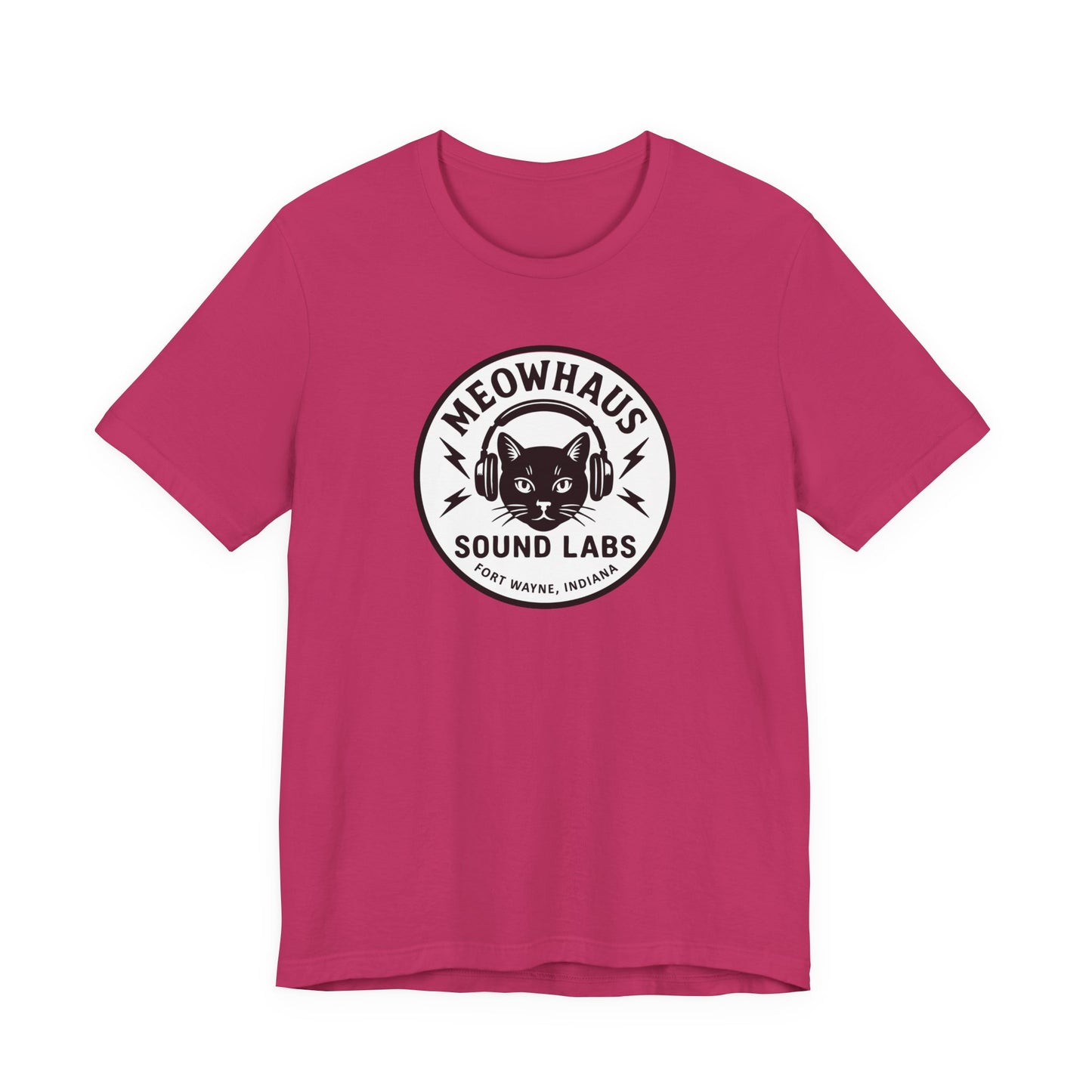 Meowhaus Sound Labs Cat Logo Tee - Fort Wayne Indiana Audio Music Studio School
