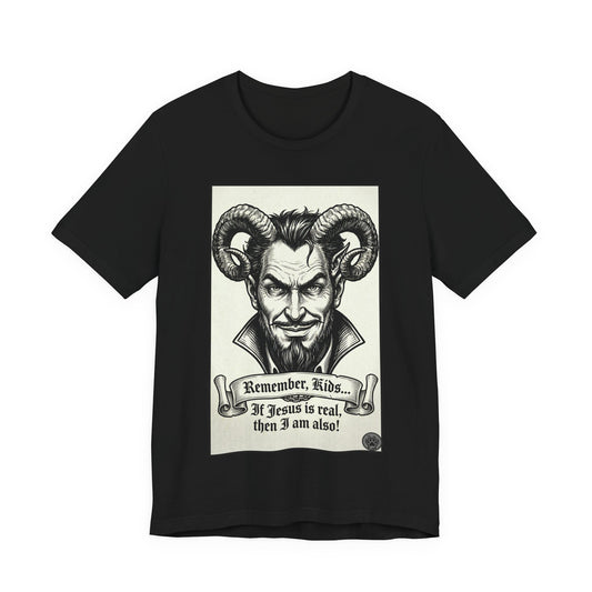 BLZB - Devil Illustration Tee – “Remember Kids... ” Graphic T‑Shirt