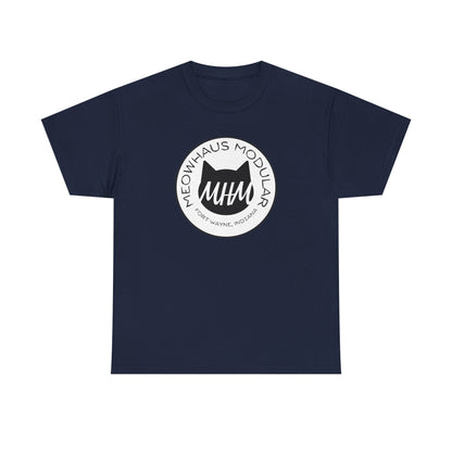 Meowhaus Modular Graphic Tee — Circular Logo Cat Design