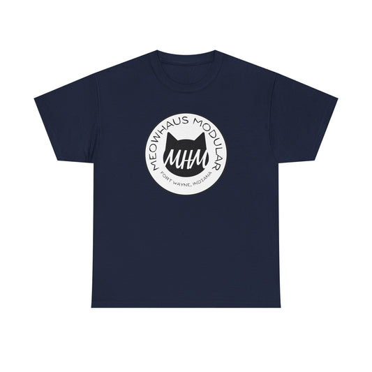 Meowhaus Modular Graphic Tee — Circular Logo Cat Design
