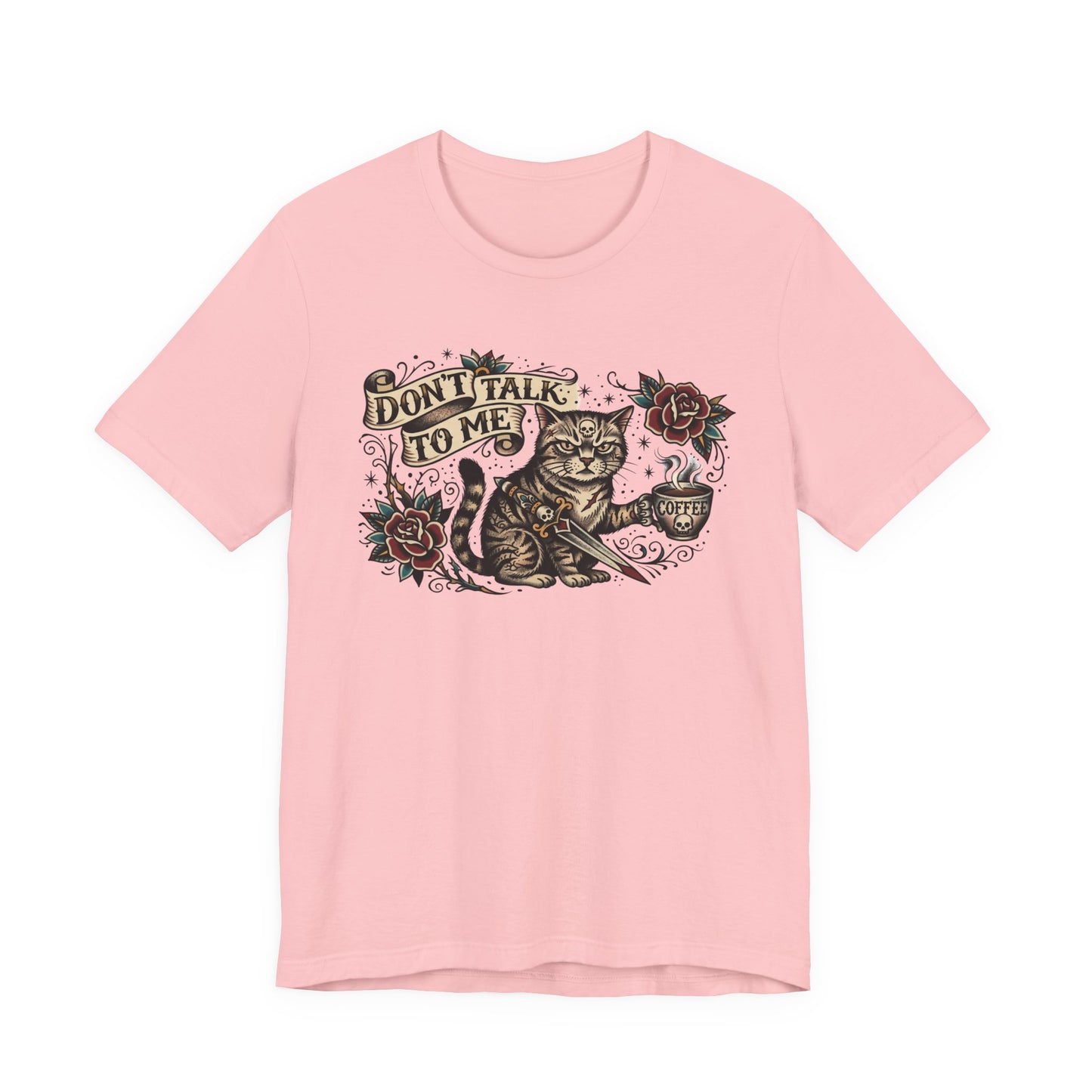 VOID - Don't Talk To Me Cat Tee — Vintage Tattoo Style Graphic T-Shirt