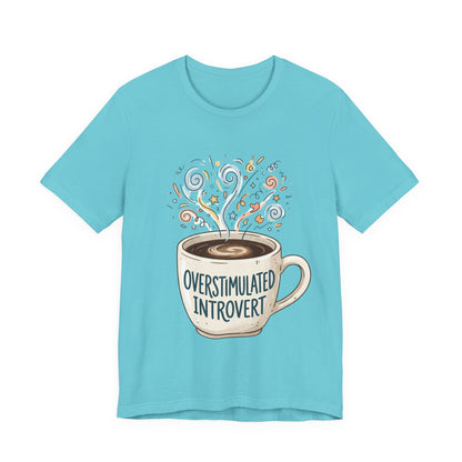 VOID - Overstimulated Introvert Coffee Tee — Cute Coffee Mug Graphic T-Shirt