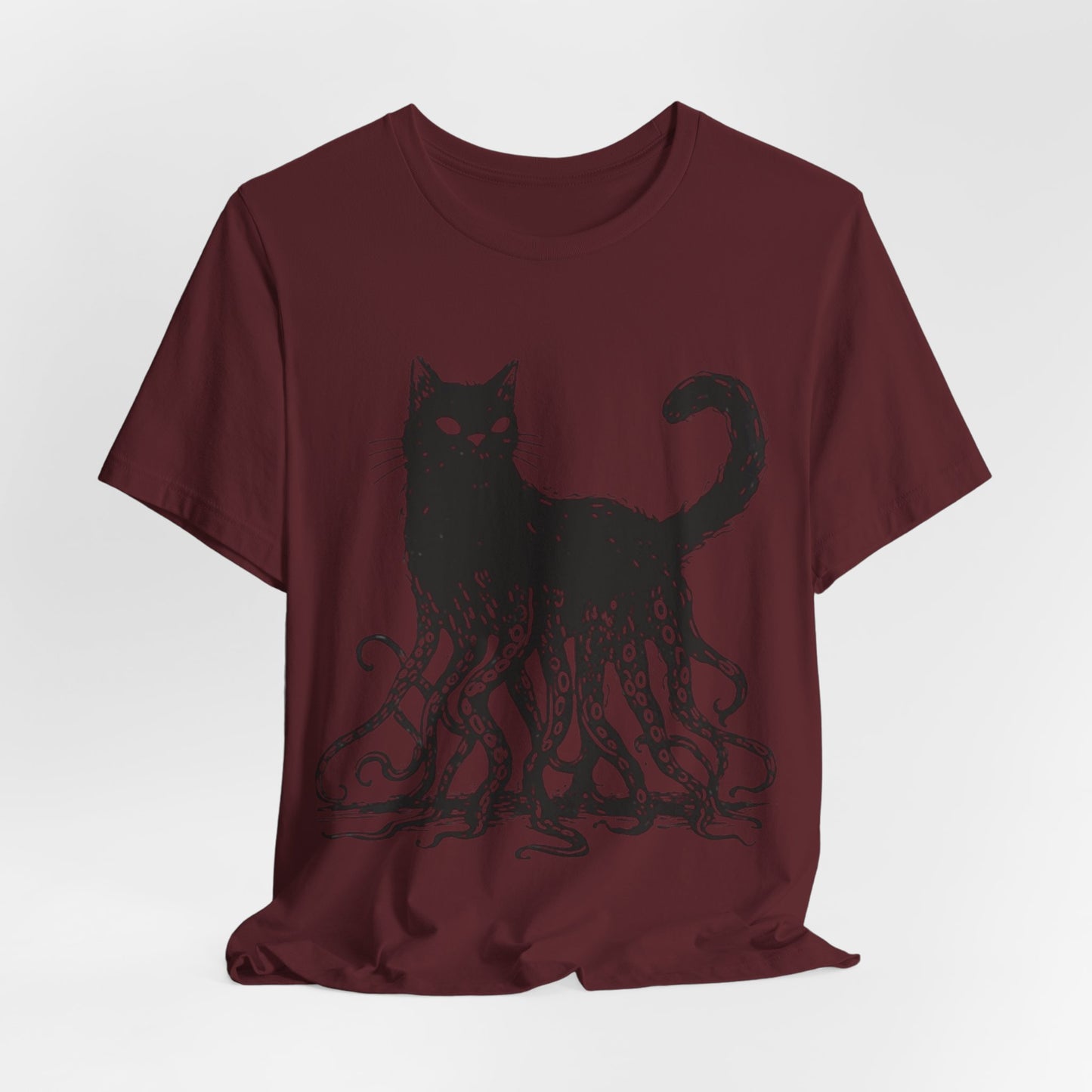 OctoCat Original T‑Shirt — Black Ink Mythical Cat with Octopus Tentacles Graphic Tee