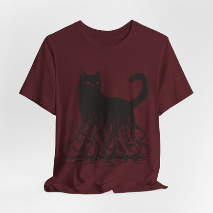OctoCat Original T‑Shirt — Black Ink Mythical Cat with Octopus Tentacles Graphic Tee