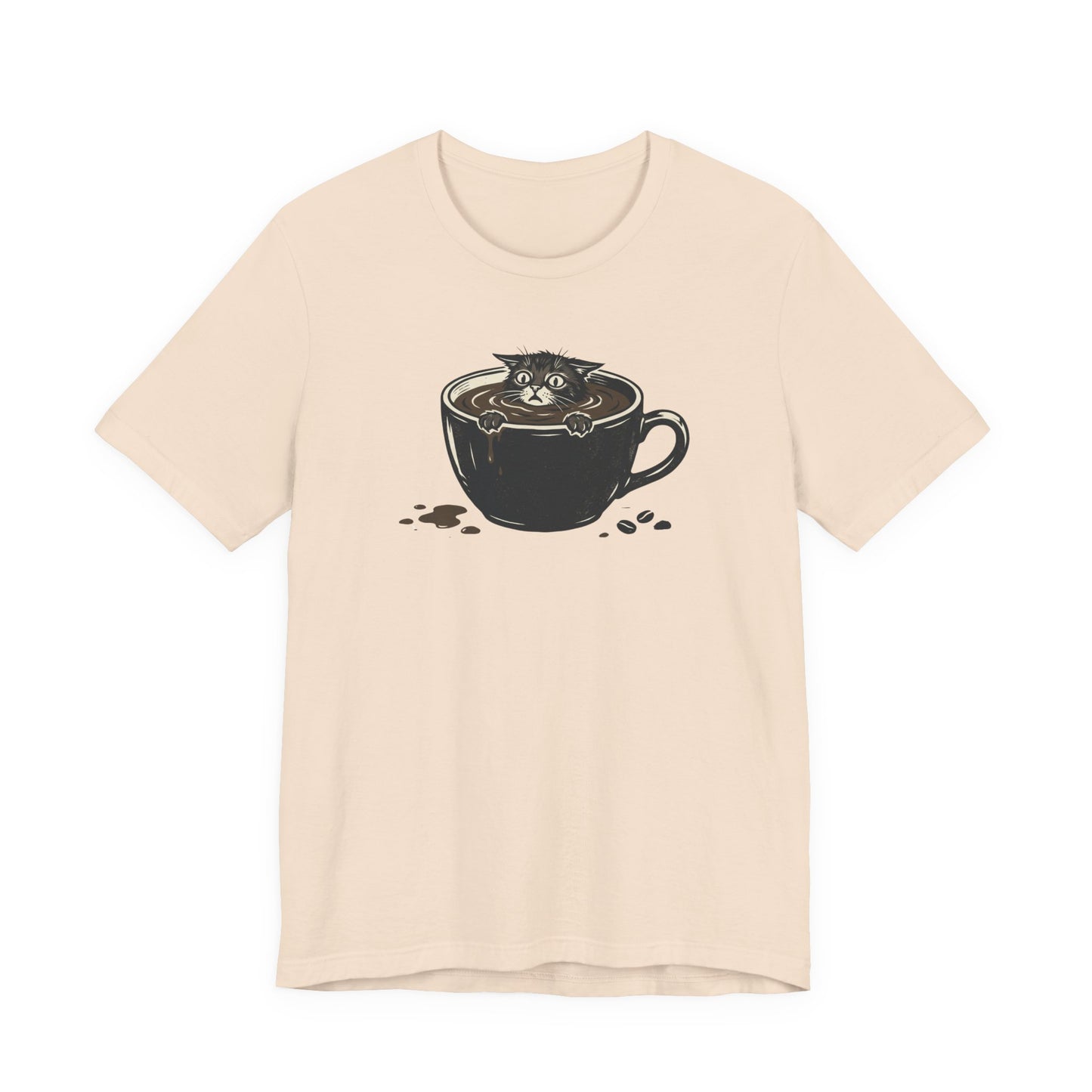 VOID - Cat in Coffee Cup T-Shirt — Cute Coffee Lover Kitty Tee