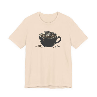 VOID - Cat in Coffee Cup T-Shirt — Cute Coffee Lover Kitty Tee