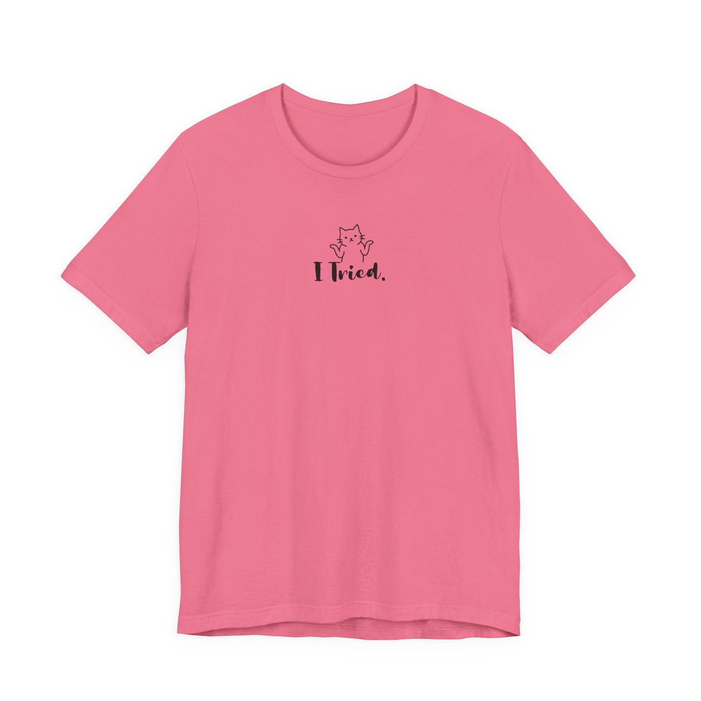 VOID - Cute Cat "I Tried." Minimalist Graphic Tee
