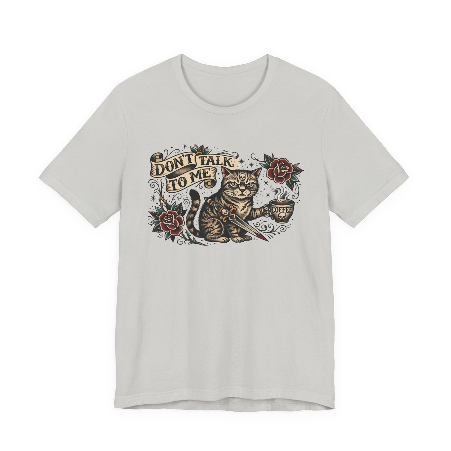 VOID - Don't Talk To Me Cat Tee — Vintage Tattoo Style Graphic T-Shirt