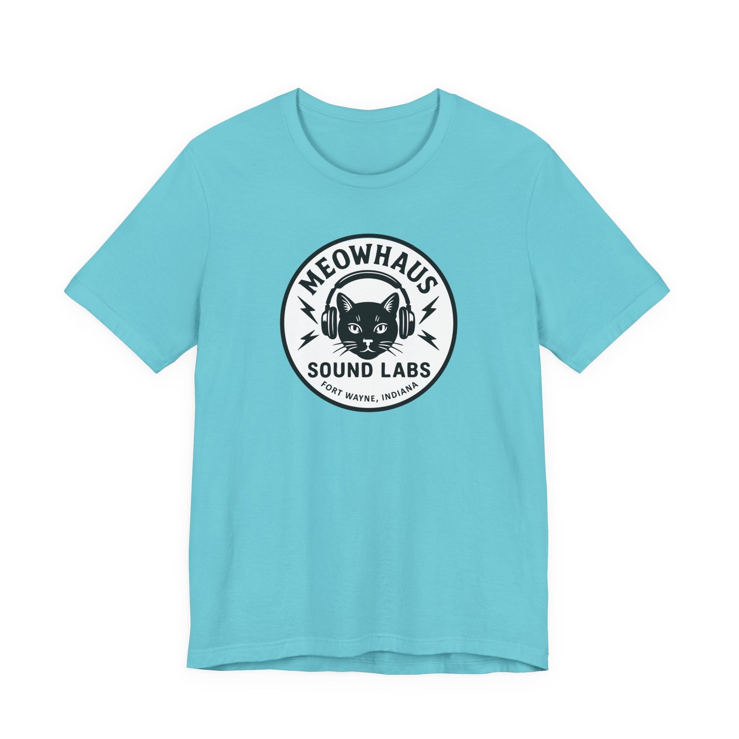 Meowhaus Sound Labs Cat Logo Tee - Fort Wayne Indiana Audio Music Studio School
