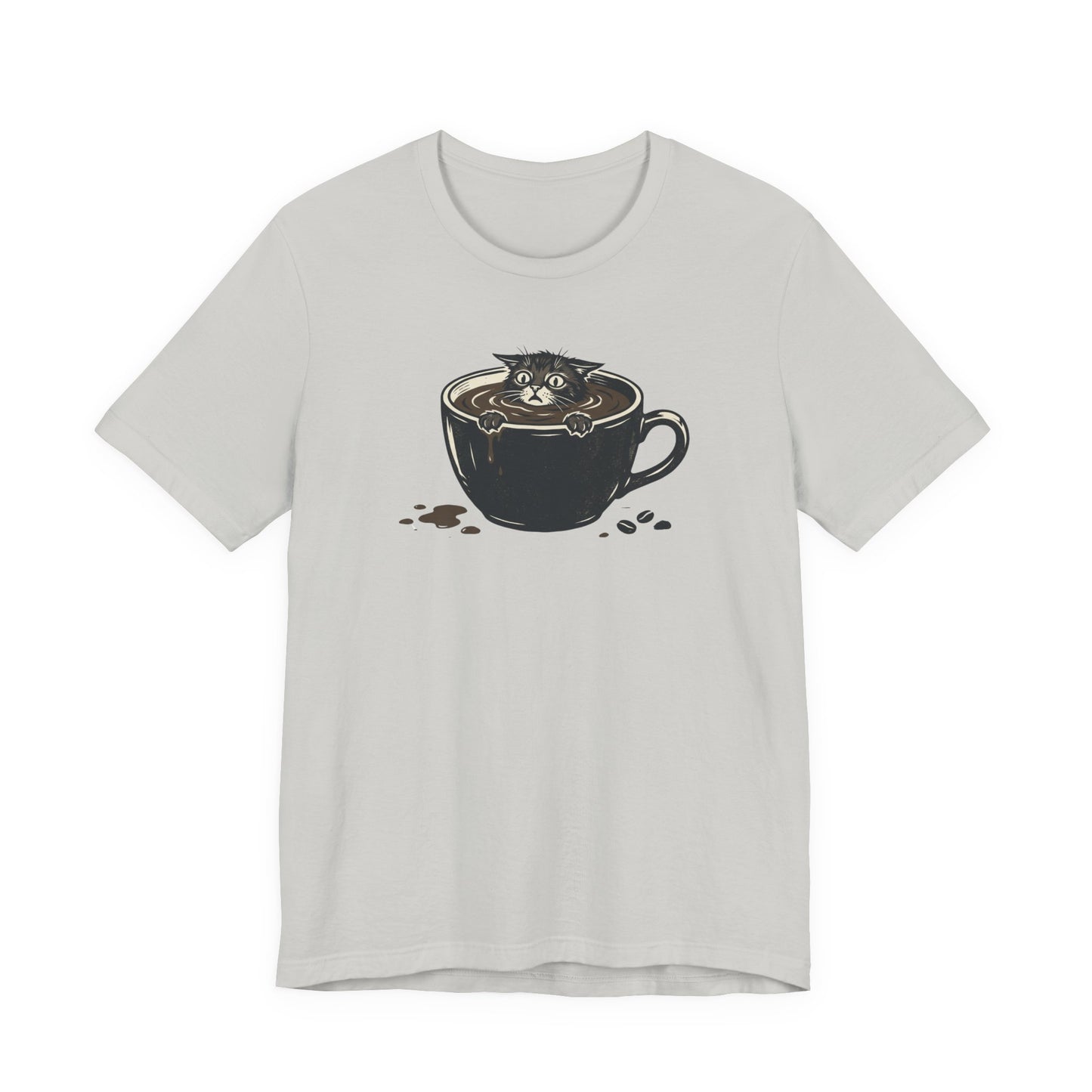 VOID - Cat in Coffee Cup T-Shirt — Cute Coffee Lover Kitty Tee