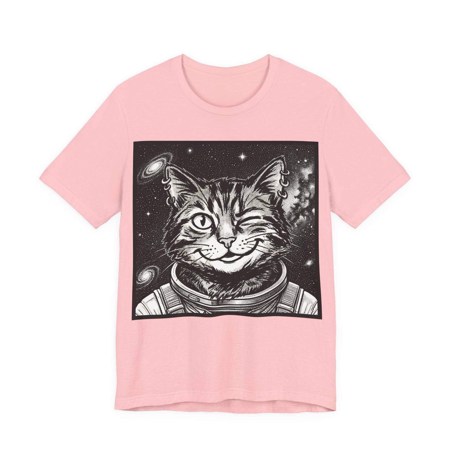 WinkyCat - The Astronaut (NO Gesture) Cat T-Shirt — Winking Space Kitty Graphic Tee