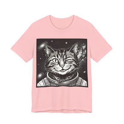 WinkyCat - The Astronaut (NO Gesture) Cat T-Shirt — Winking Space Kitty Graphic Tee