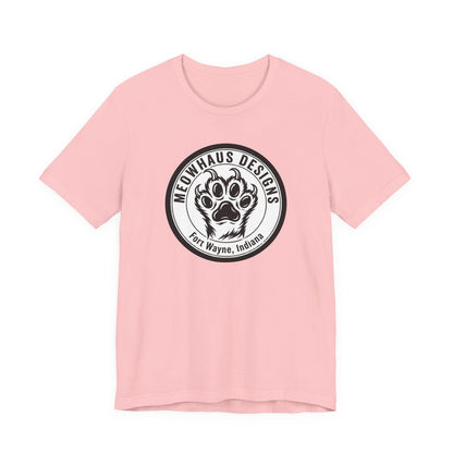 Meowhaus Designs Paw Logo T‑Shirt — Fort Wayne Cat Lover Graphic Tee