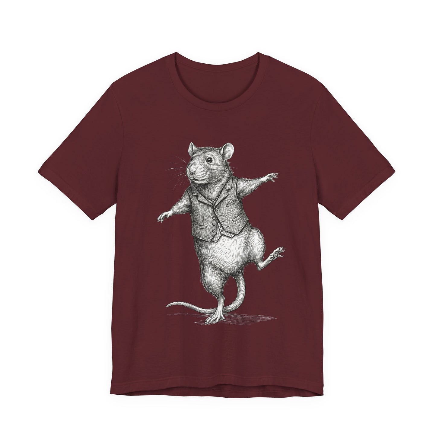 Ratney - "Just a Little Dance!" - Dancing Rat Graphic Tee - Vintage Illustration T-Shirt
