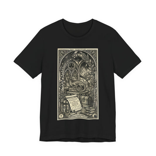 DarkArts Collection - Dragon - Occult Library T-Shirt — Vintage Tarot Alchemy Design