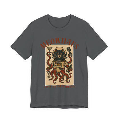 Alien Cat Astronaut Vintage Tattoo Tee – Sci‑Fi Cat Octopus T‑Shirt (Fort Wayne, Indiana)