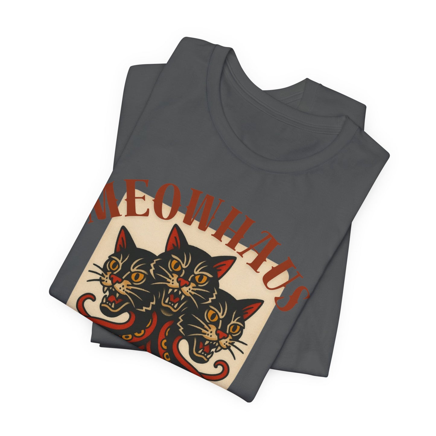 The Magic Three - Vintage Tattoo Meowhaus Cat-Octopus Graphic Tee