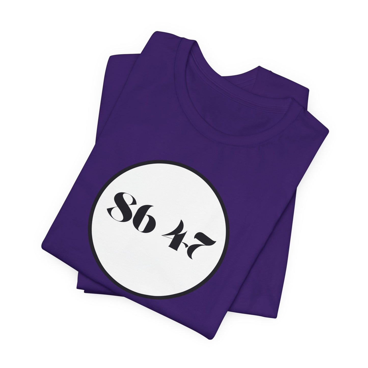 86 47 - Clean, Clear & Concise - Vintage Circle Number Tee — "86 47" Graphic T-Shirt