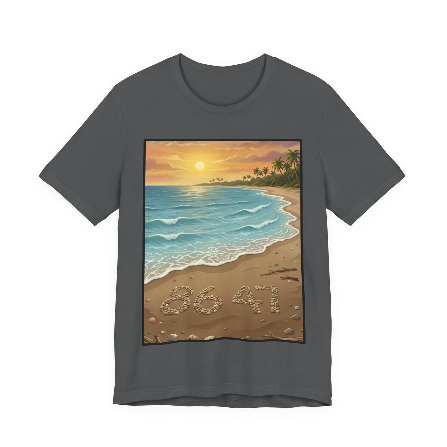 Another Nice Day At The Beach - Vertical - Beach Sunset Tee — Coastal Tropical Shoreline Graphic T‑Shirt