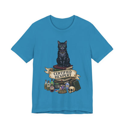DarkArts - Hexpert (Color) T-Shirt — Black Cat Witchcraft Graphic Tee