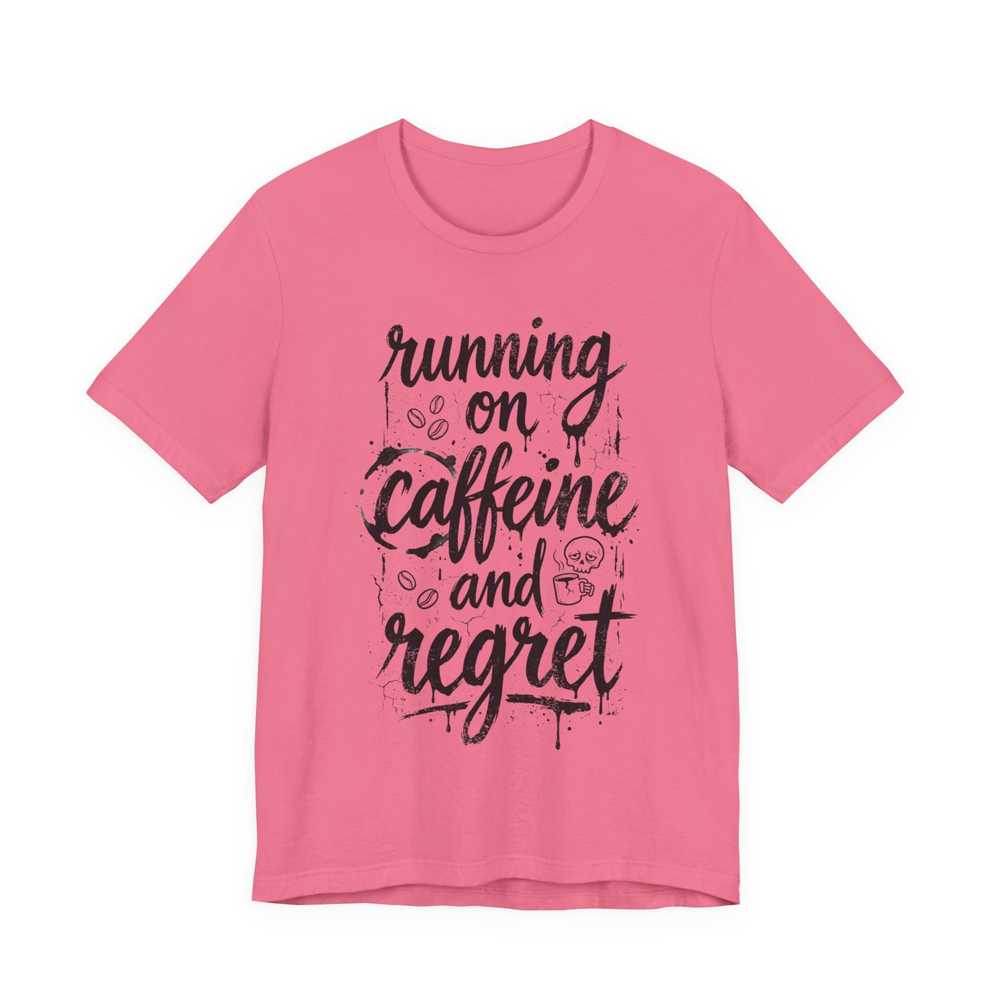 VOID - Running On Caffeine And Regret Original Coffee Cat T-Shirt