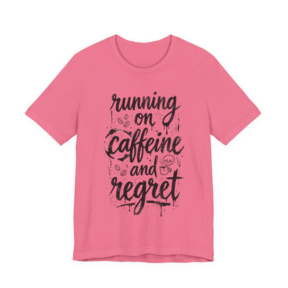 VOID - Running On Caffeine And Regret Original Coffee Cat T-Shirt
