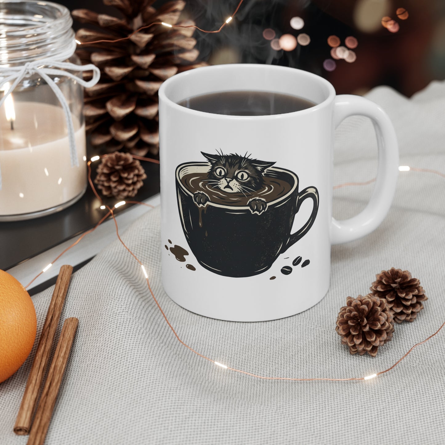 VOID - Cat-in-Coffee Mug — Cute Cat Inside Coffee Cup Coffee Lover Gift 11oz
