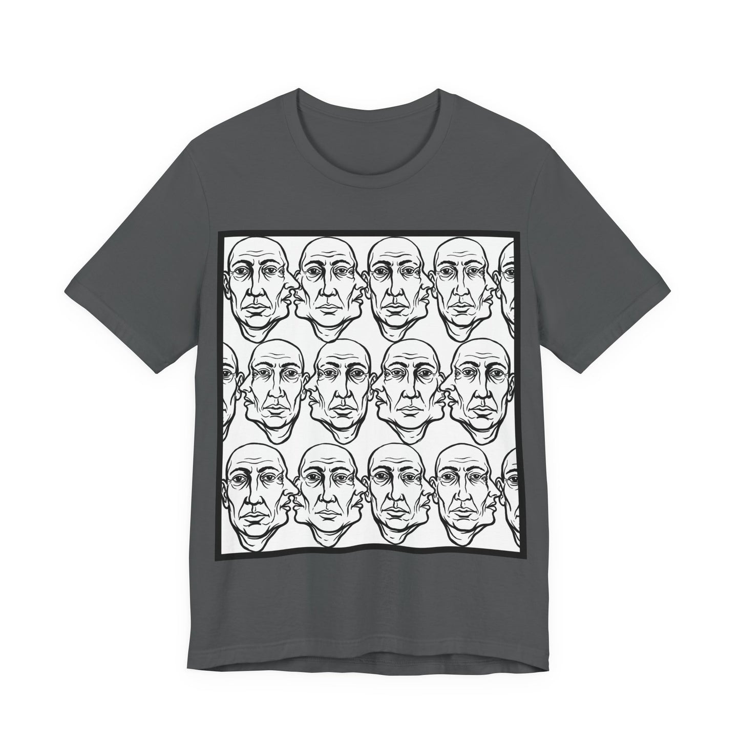 HotGossip - Version 1 - Abstract Repeating Faces Graphic Tee