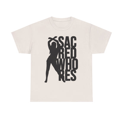 Sacred Whores Graphic Tee — Bold Silhouette Statement Shirt