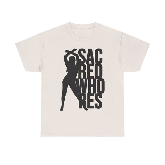 Sacred Whores Graphic Tee — Bold Silhouette Statement Shirt