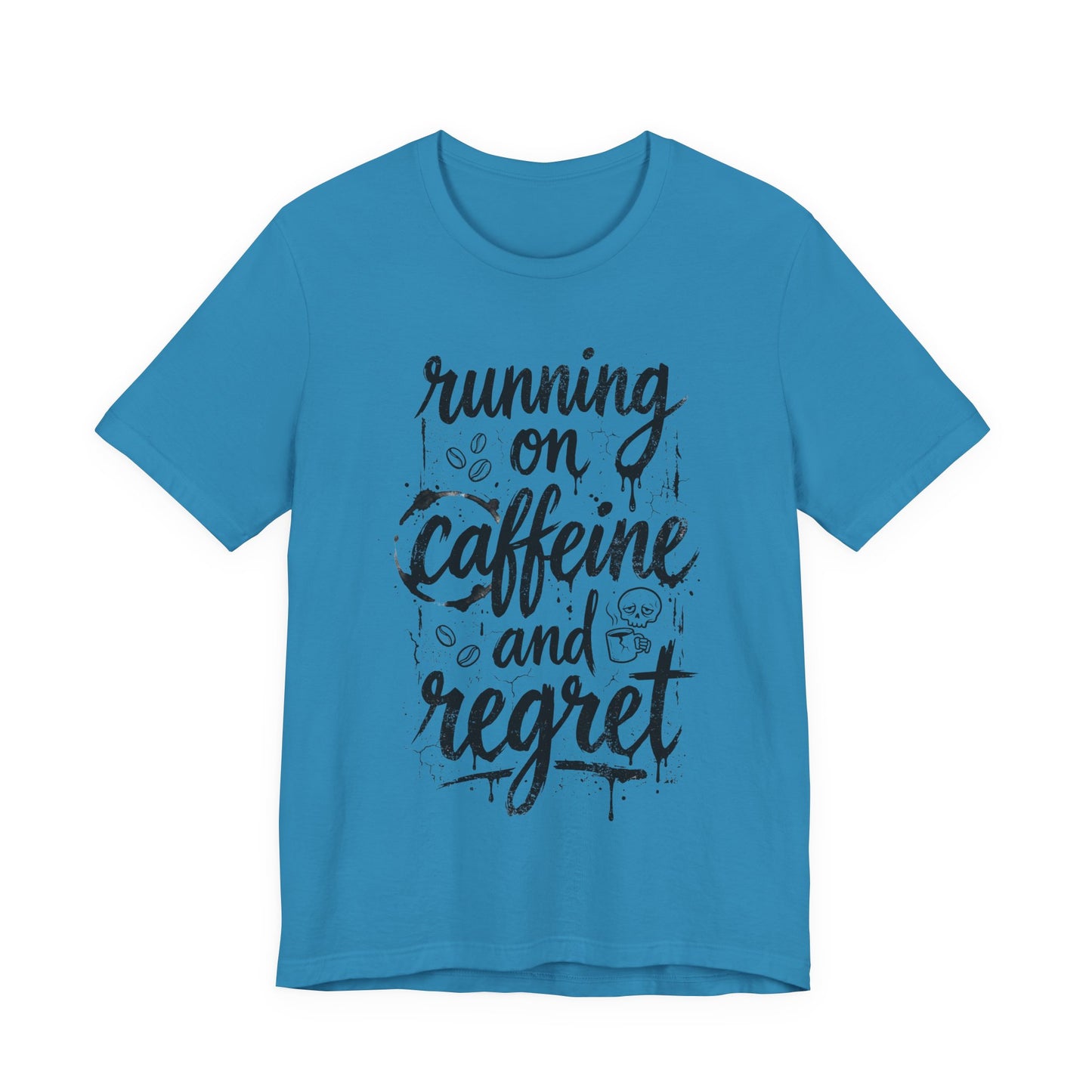 VOID - Running On Caffeine And Regret Original Coffee Cat T-Shirt
