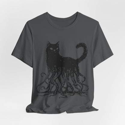 OctoCat Original T‑Shirt — Black Ink Mythical Cat with Octopus Tentacles Graphic Tee