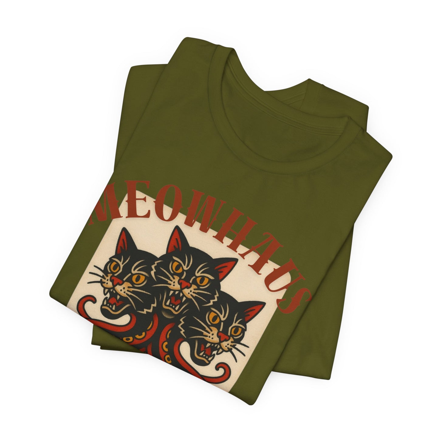 The Magic Three - Vintage Tattoo Meowhaus Cat-Octopus Graphic Tee