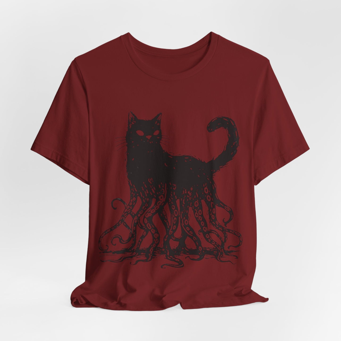 OctoCat Original T‑Shirt — Black Ink Mythical Cat with Octopus Tentacles Graphic Tee