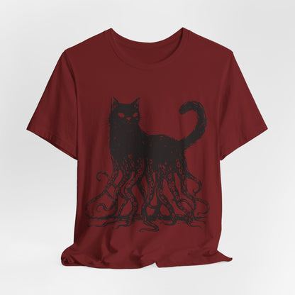 OctoCat Original T‑Shirt — Black Ink Mythical Cat with Octopus Tentacles Graphic Tee