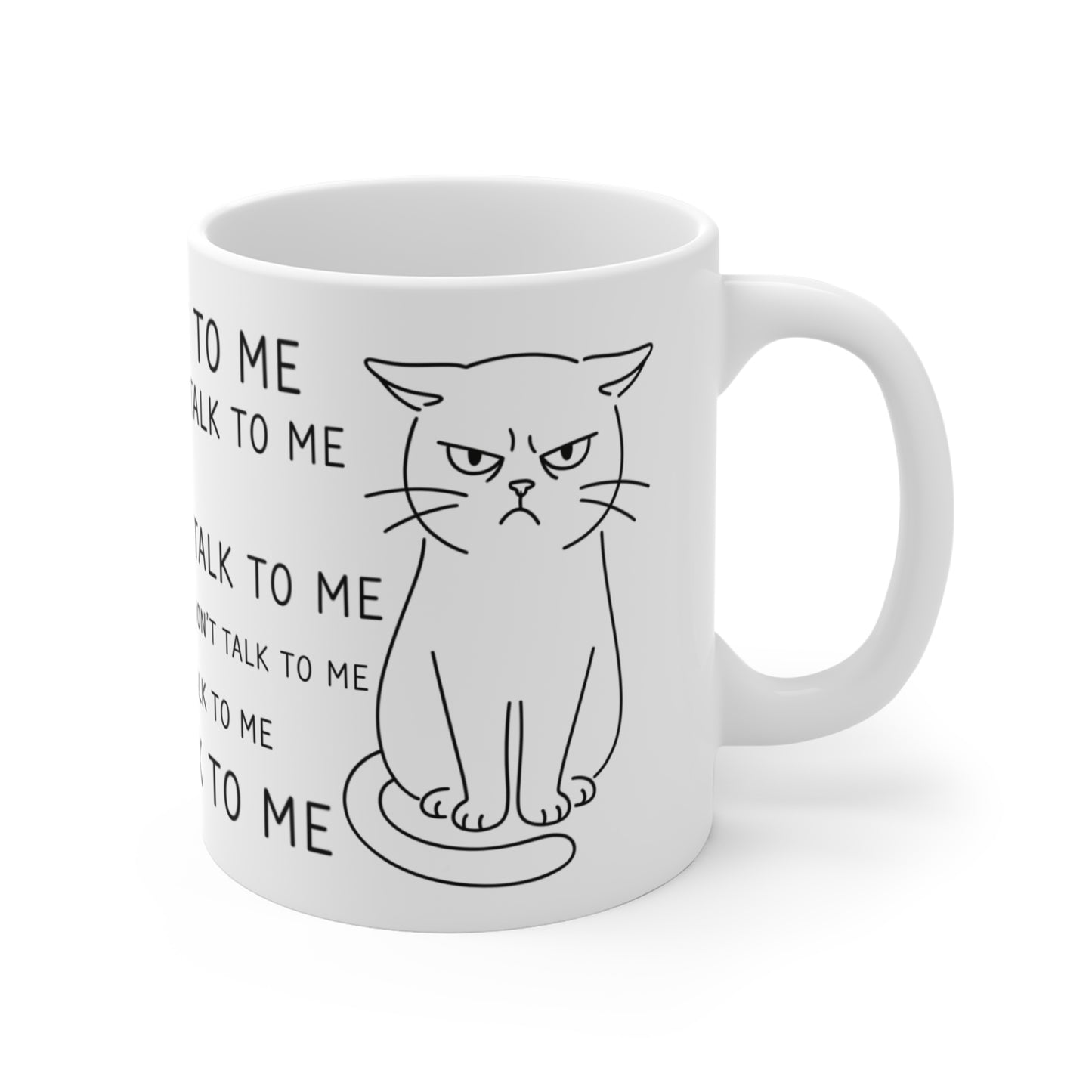 VOID - Annoyed Cat 'Don't Talk To Me' 11oz Coffee Mug – Funny Anti-Social Gift