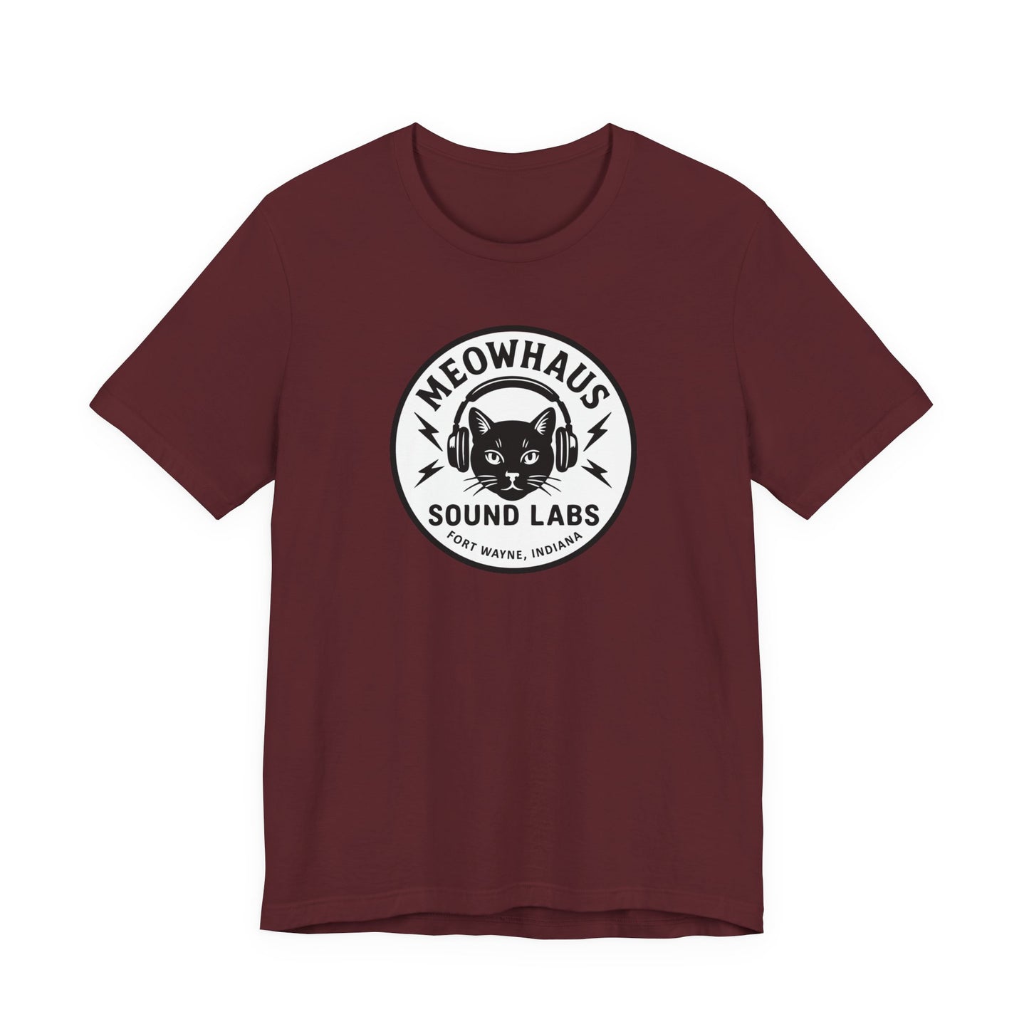 Meowhaus Sound Labs Cat Logo Tee - Fort Wayne Indiana Audio Music Studio School