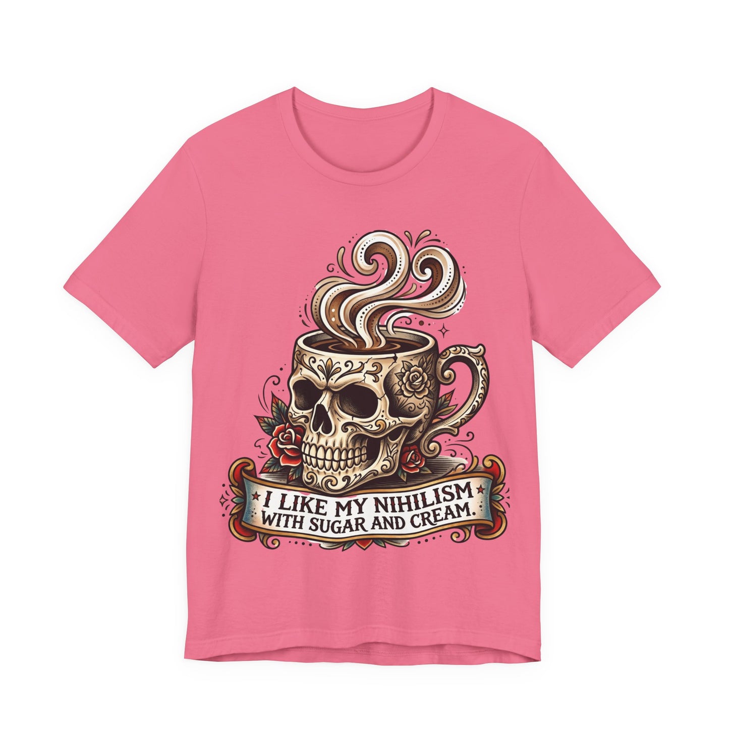 VOID - Skull Coffee Tee — "I Like My Nihilism With Sugar and Cream" Graphic T-Shirt