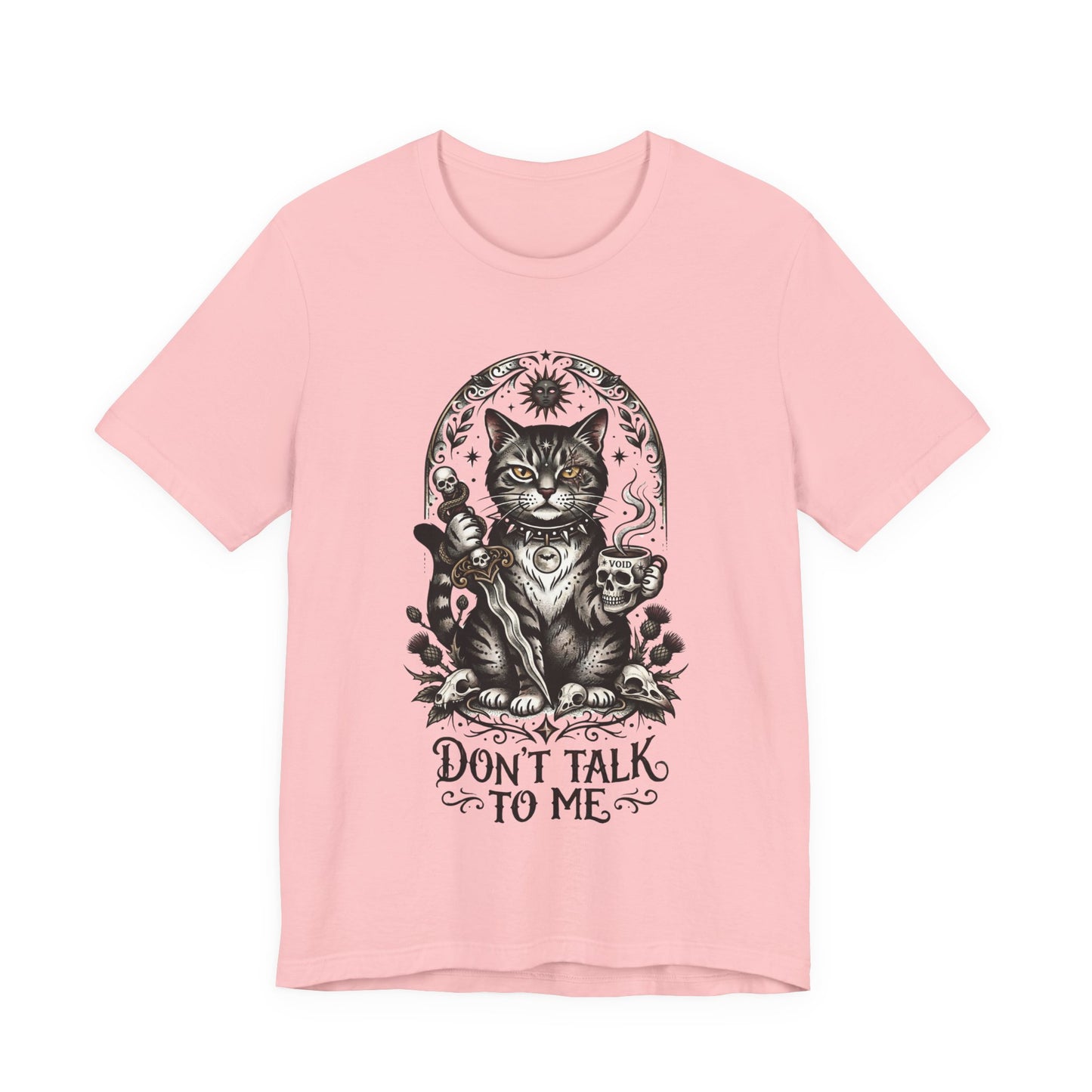 VOID - Don't Talk To Me Cat Tee — Gothic Mystic Cat Graphic T-Shirt