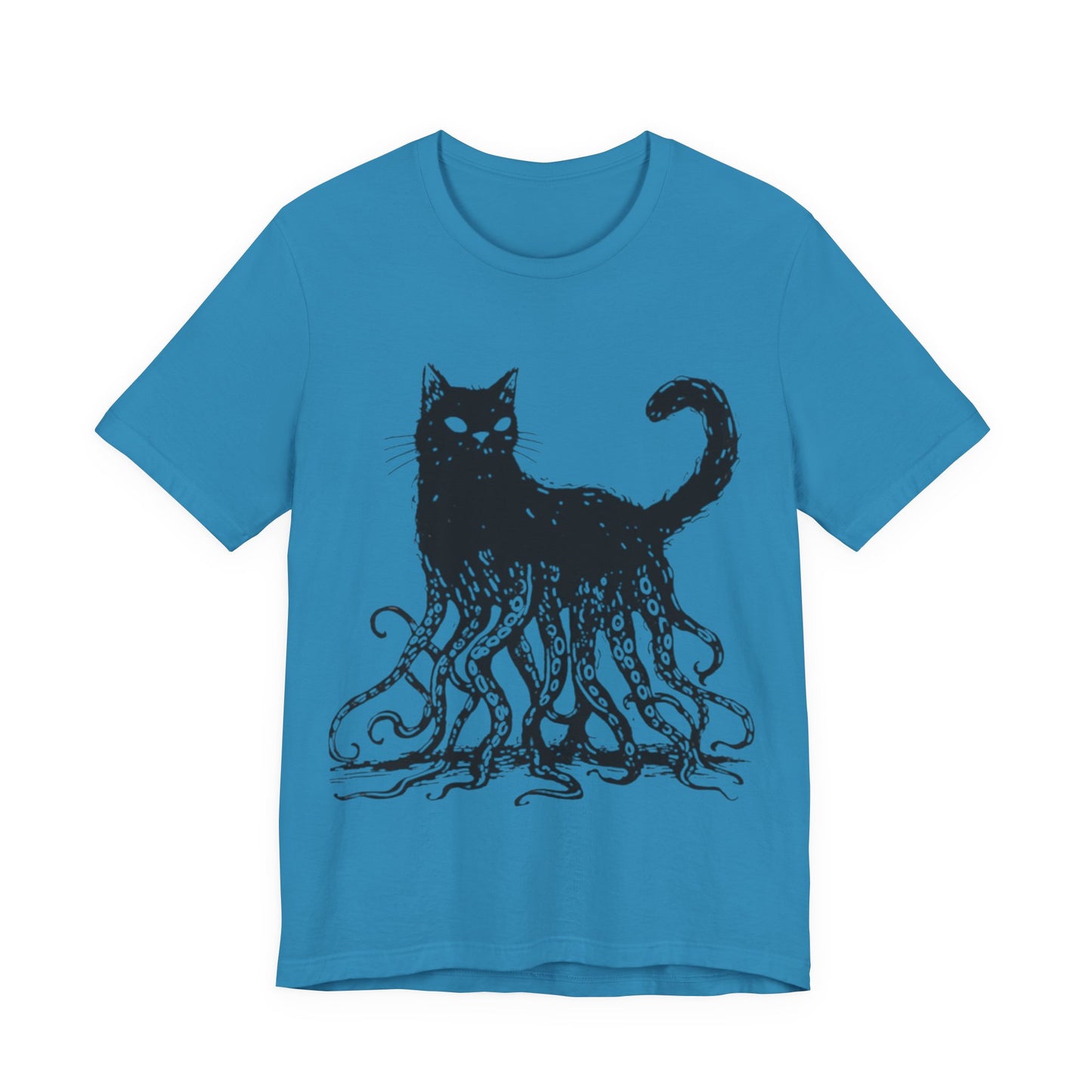 OctoCat Original T‑Shirt — Black Ink Mythical Cat with Octopus Tentacles Graphic Tee