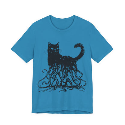 OctoCat Original T‑Shirt — Black Ink Mythical Cat with Octopus Tentacles Graphic Tee