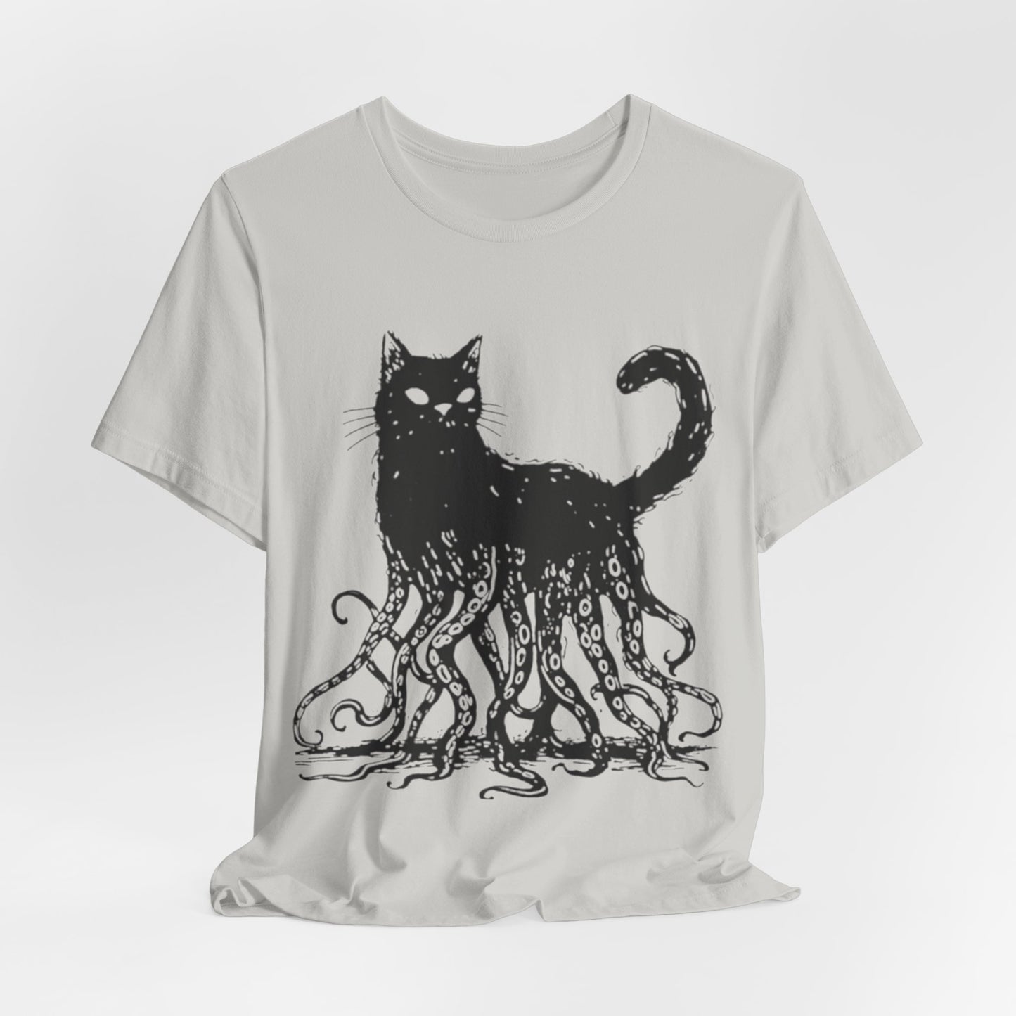 OctoCat Original T‑Shirt — Black Ink Mythical Cat with Octopus Tentacles Graphic Tee