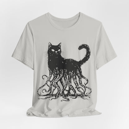 OctoCat Original T‑Shirt — Black Ink Mythical Cat with Octopus Tentacles Graphic Tee