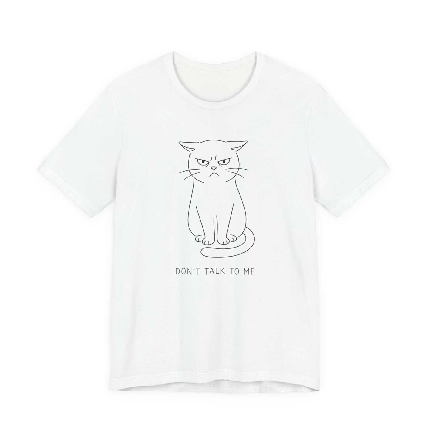 VOID - Don’t Talk To Me Cat T-Shirt — Grumpy Kitten Minimal Line Art Tee