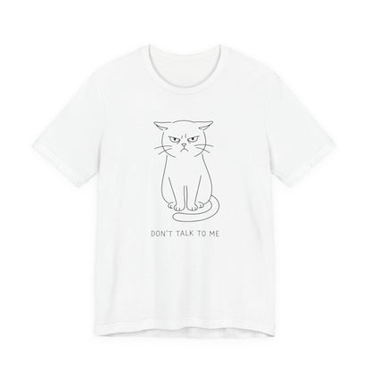 VOID - Don’t Talk To Me Cat T-Shirt — Grumpy Kitten Minimal Line Art Tee