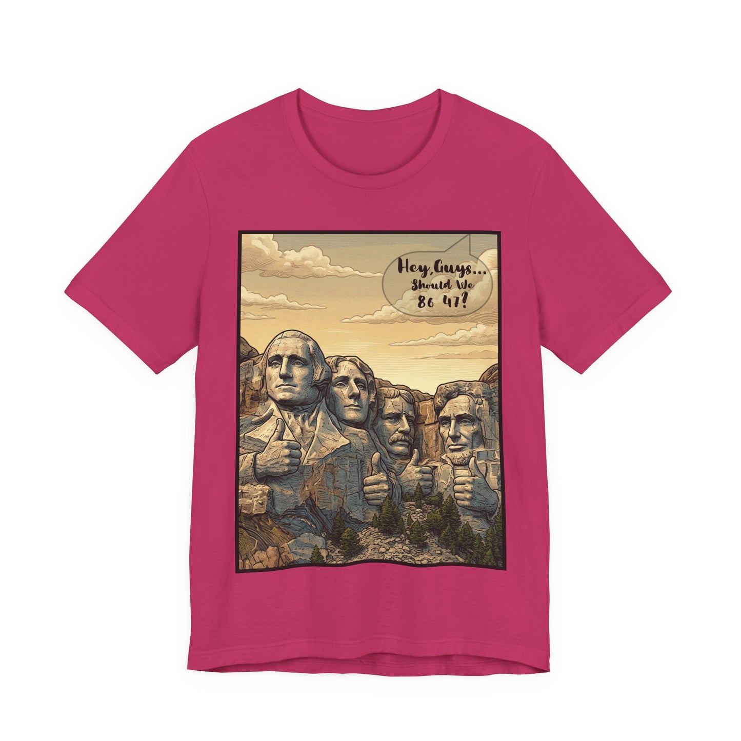 Mount Rushmore Thumbs Up Tee — Vintage Patriotic Graphic T-Shirt - Voice of God