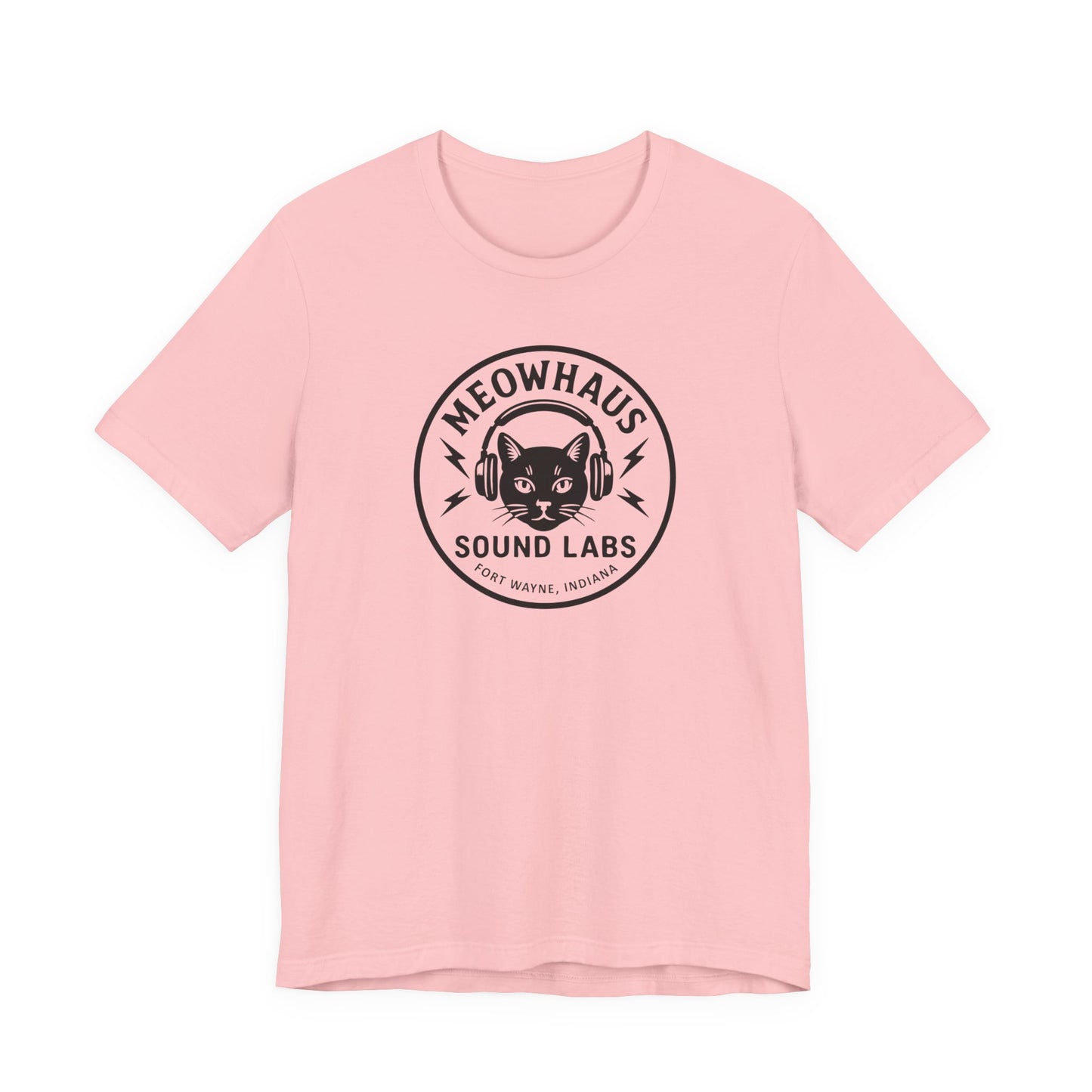 Meowhaus Sound Labs Cat Logo Tee - Clear Variation - Fort Wayne Indiana Audio Sound Music Studio School